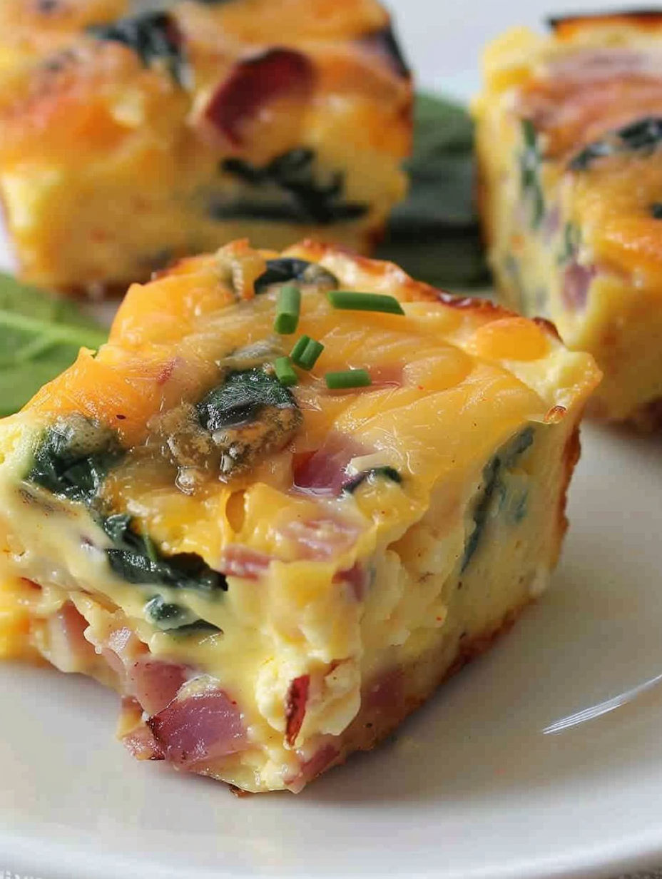 A slice of potato, cheddar and chive bake.