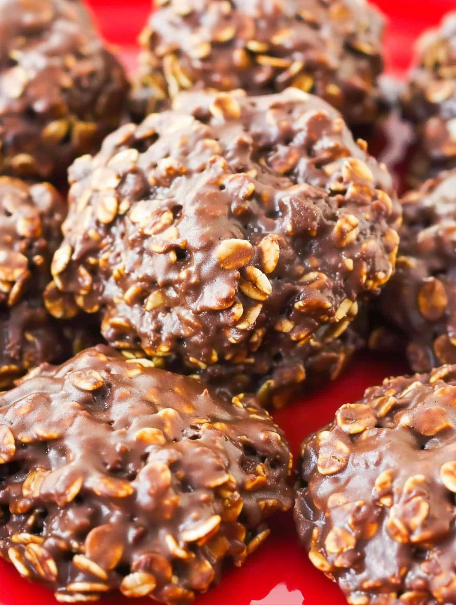 A plate of chocolate covered cookies.