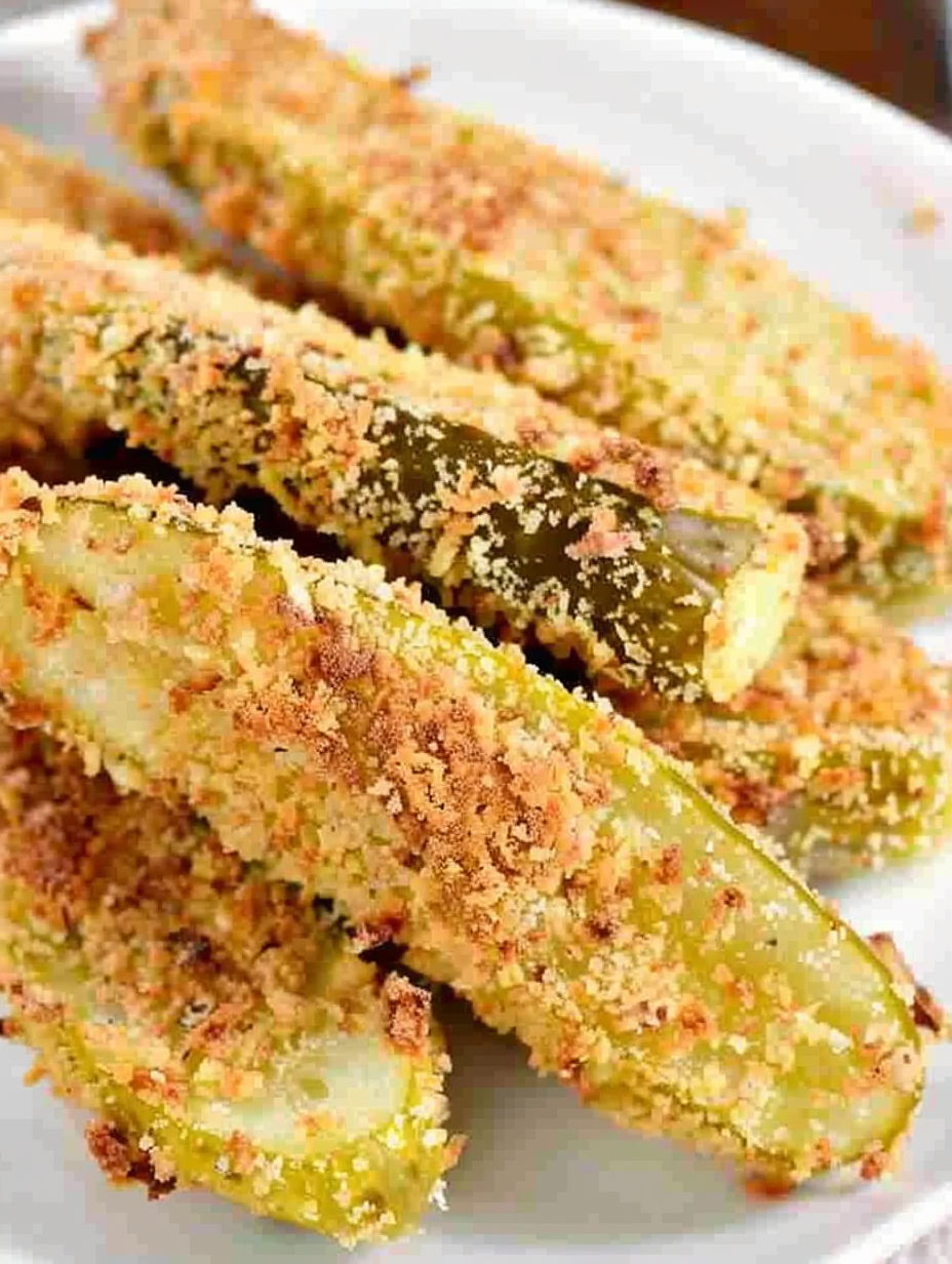Fried pickles in an air fryer.