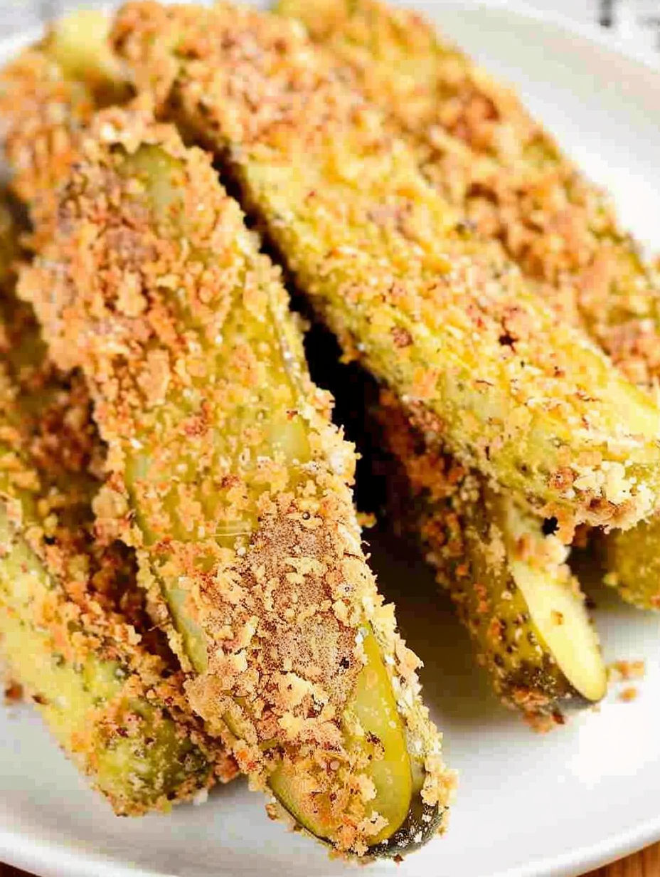 Fried pickles in an air fryer.
