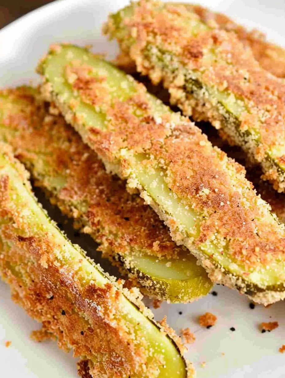 Fried pickles in an air fryer.