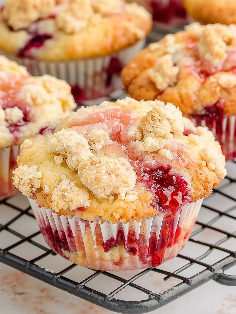 A cupcake with a cherry on top.