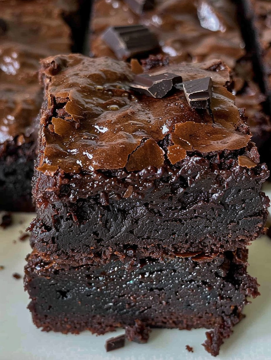 A slice of chocolate cake with chocolate chips.