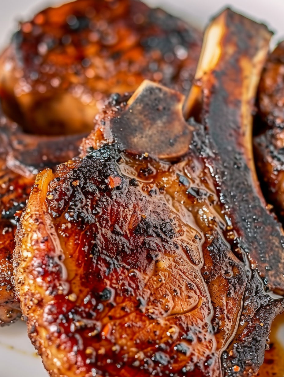 A close up of a piece of meat with a bone in it.