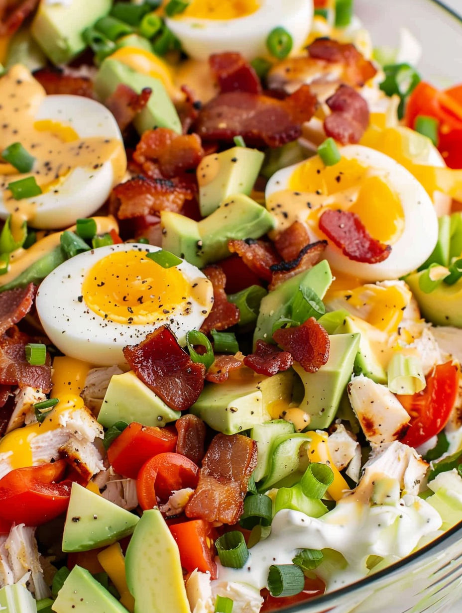 A chicken bacon ranch layered salad.