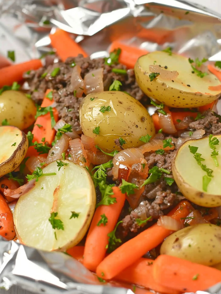 A plate of beef and vegetables.