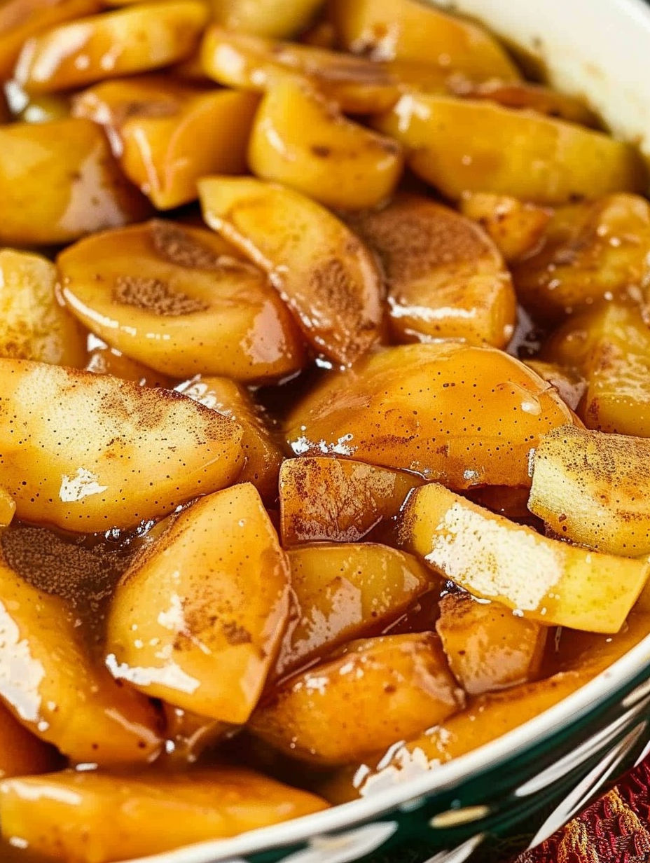 A bowl of fried apples.