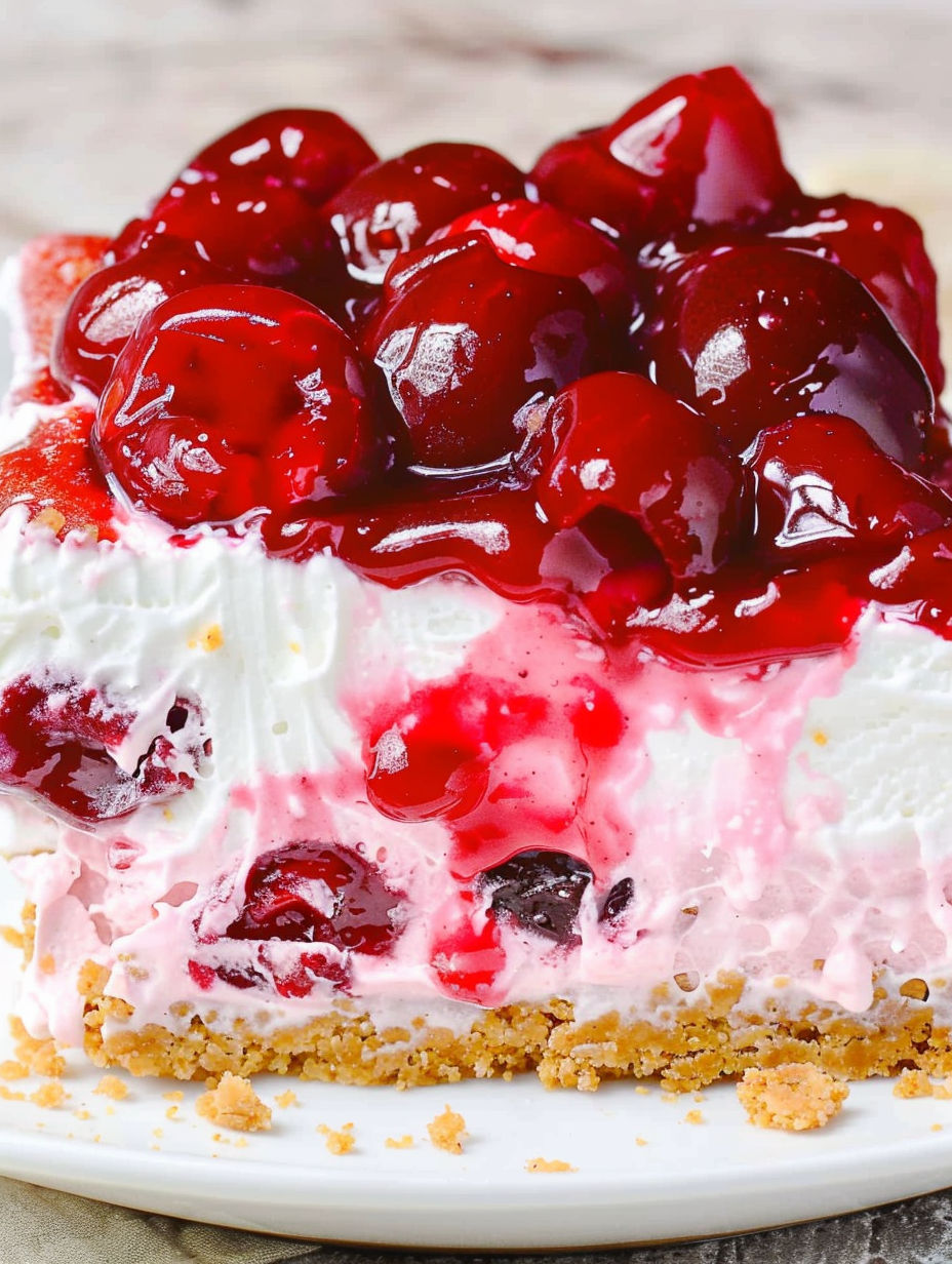 A slice of cake with berries on top.