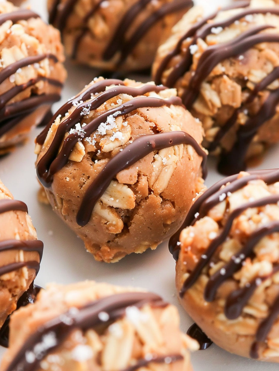 A plate of chocolate covered cookies with nuts.