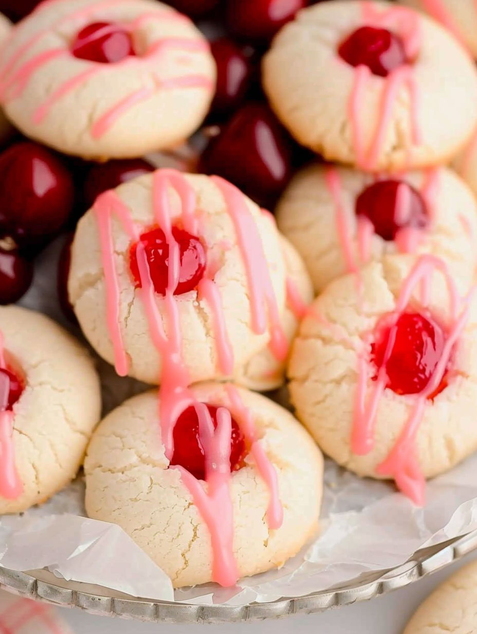 Pink frosting on a cookie.