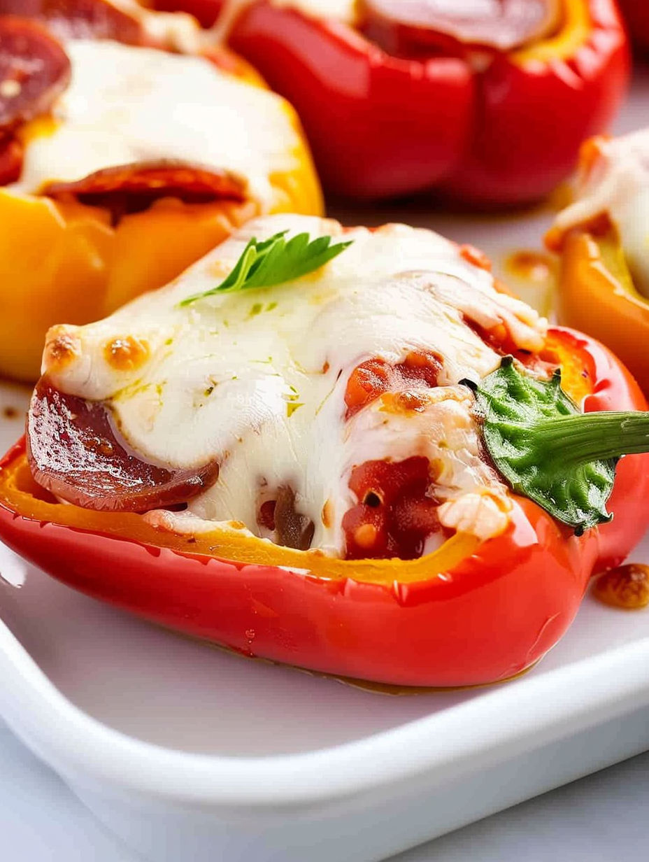 A plate of mini pepper pizzas.