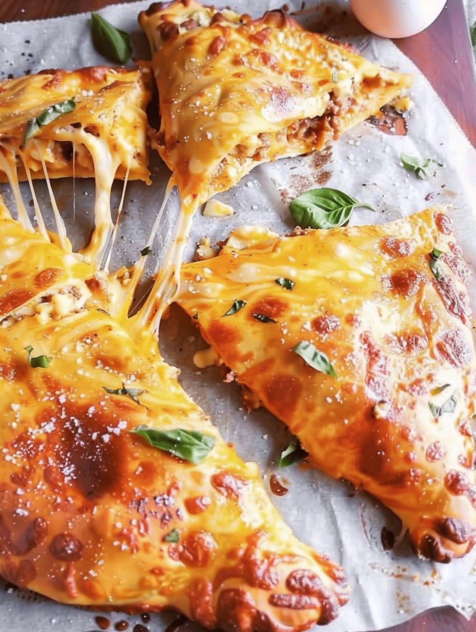 A slice of pizza with cheese and herbs on a paper towel.