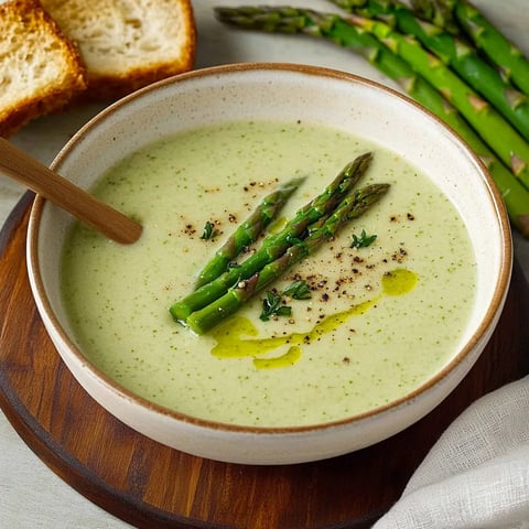 Cremige Grüne Spargelsuppe