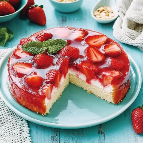 Erdbeer-Vanillepudding-Kuchen