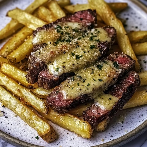 Knoblauch-Parmesan Steak Pommes