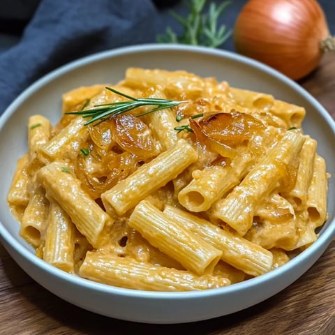 Nudeln mit karamellisierten Zwiebeln