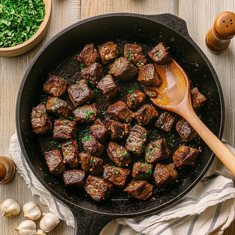 Knoblauch-Steakstücke
