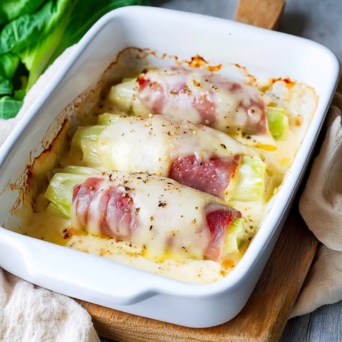 Chicorée im Ofen überbacken – mit Schinken und Käse