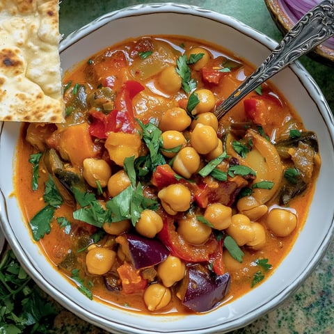 Paprika Curry mit Kichererbsen – so cremig & lecker!
