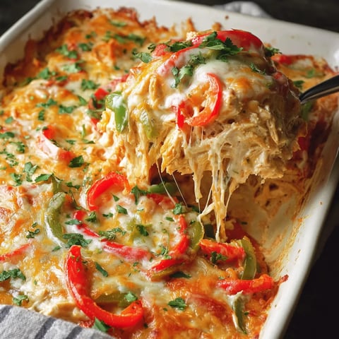Sahniger Hähnchen-Fajita-Auflauf