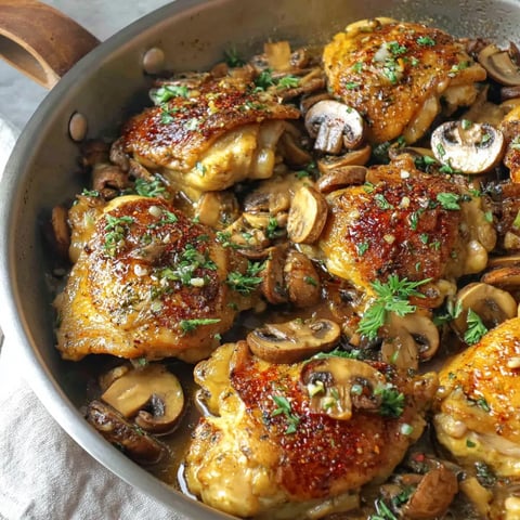 Knoblauch Pilz Hähnchen