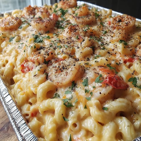 Mac & Cheese mit Meeresfrüchten aus dem Ofen