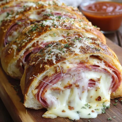 Stromboli Gefülltes Brot