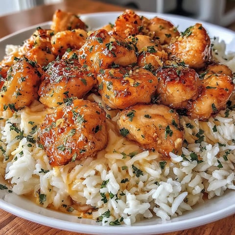 HONIG KNOBLAUCH HÄHNCHEN AUF CREMIGEM REIS