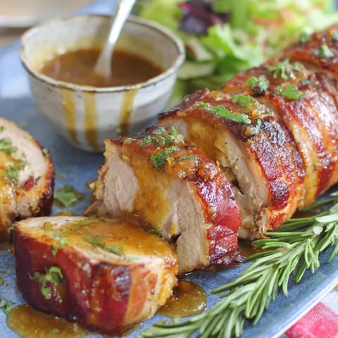 Schweinefilet in Baconmantel