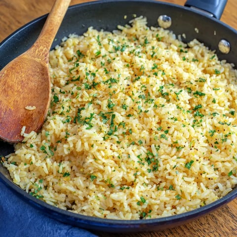 Knoblauch Butter Reis