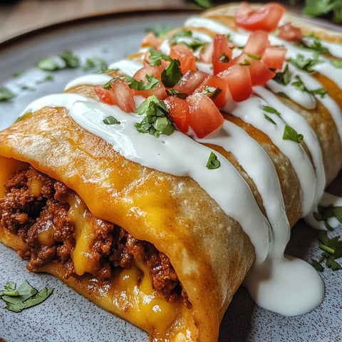 A close up of a crispy beef and cheesy chimichanga.
