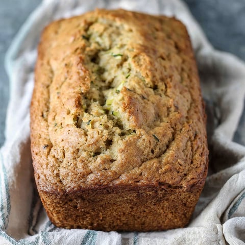 A loaf of zucchini bread.