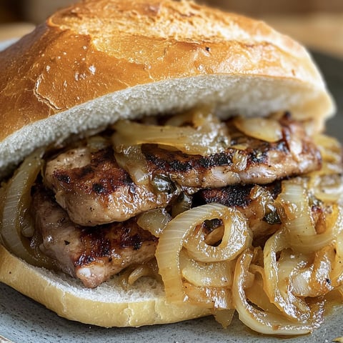 A sandwich with meat and onions.