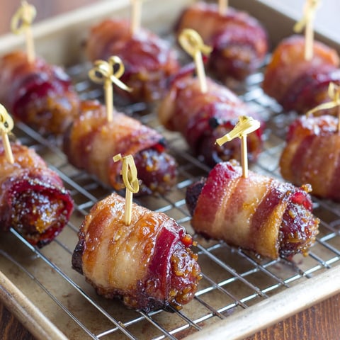 Bacon wrapped smokies with brown sugar.
