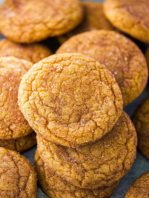 Pumpkin Snickerdoodle Cookies.