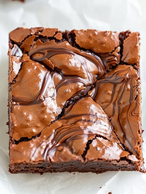 A slice of Nutella brownies.