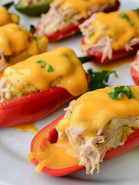 A plate of tuna melt poppers.