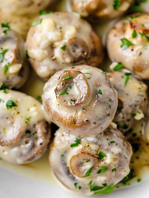 Garlic Parmesan Mushrooms.