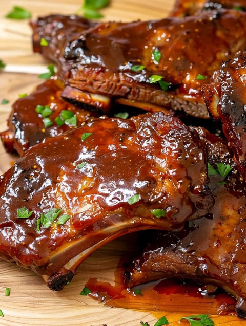 A delicious barbecue ribs meal.