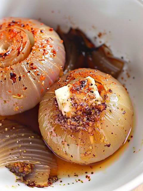 Onions with seasoning.