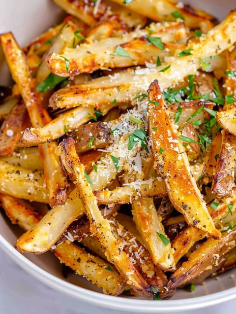 A bowl of air fryer french fries.