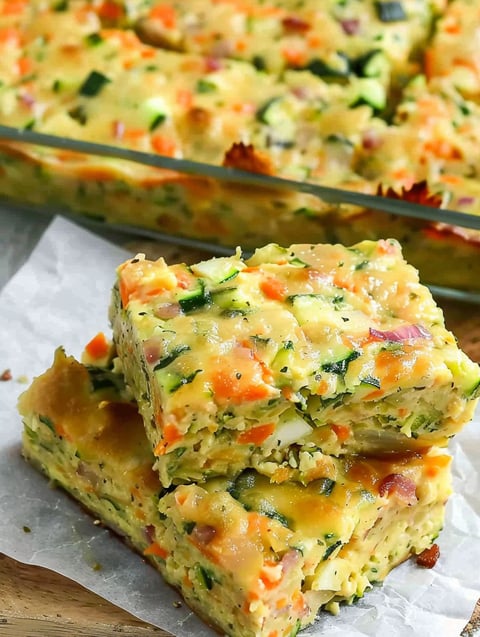 A slice of Australian zucchini cake.